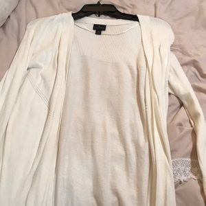White cardigan